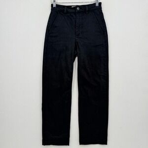 Everlane Cropped Straight Regular Jeans Women 00 Black High Rise Denim  Gorpcore
